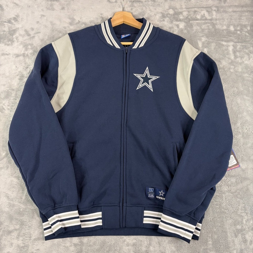 Dallas Cowboys Full Zip Sweatshirt Jacket Mens Medium NFL Ultra Game Jacket NEW
